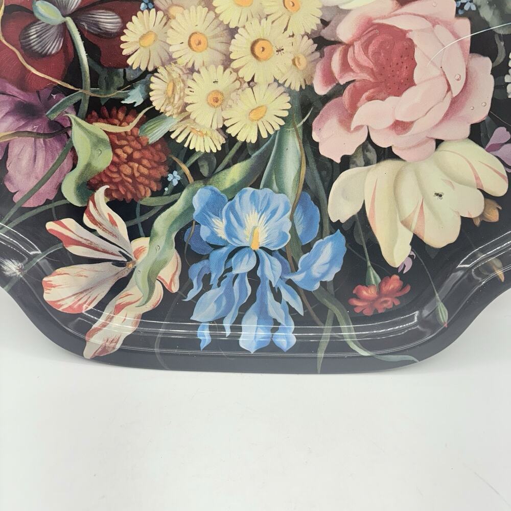 Vintage Worcester‎ Ware Decorative Metal Serving Tray Floral Fruit Design MCM - Picture 5 of 7